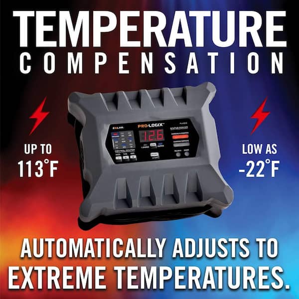 6/12-Volt 10 Amp Intelligent Battery Charger, Battery Maintainer and Stable Power Supply