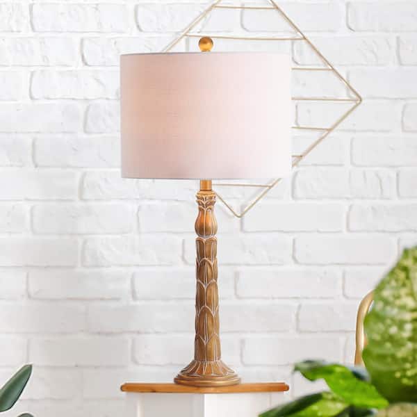 Blanche 28.7 in. Antique Gold Resin LED Table Lamp
