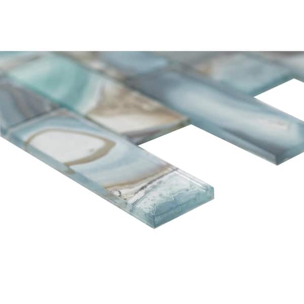 Night Sky 11.81 in. x 11.81 in. Textured Glass Subway Wall Tile (9.7 sq. ft./Case)