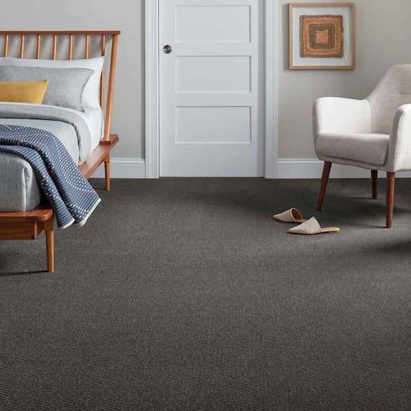 Katama II  - Silhouette - Gray 30.7 oz. Triexta Pattern Installed Carpet