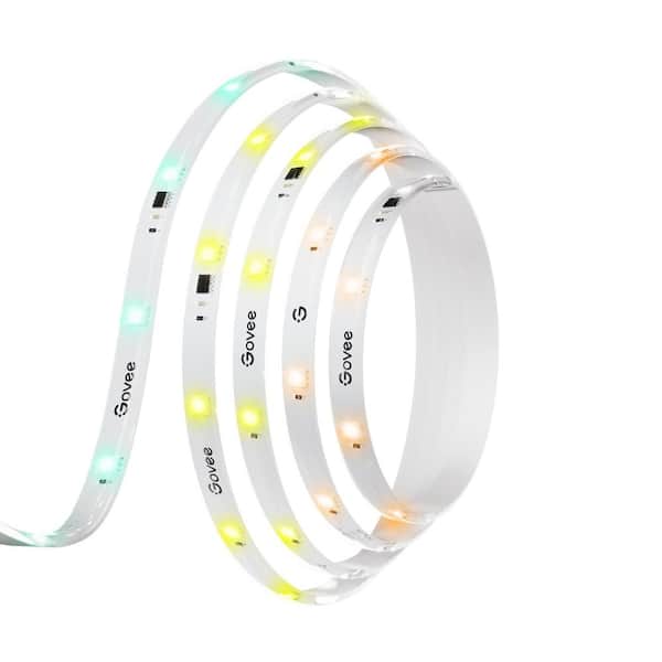 RGBIC Smart Integrated LED 24.6 ft. Strip Light with 36 Watt Equivalent RGBWW Smart Light Bulb