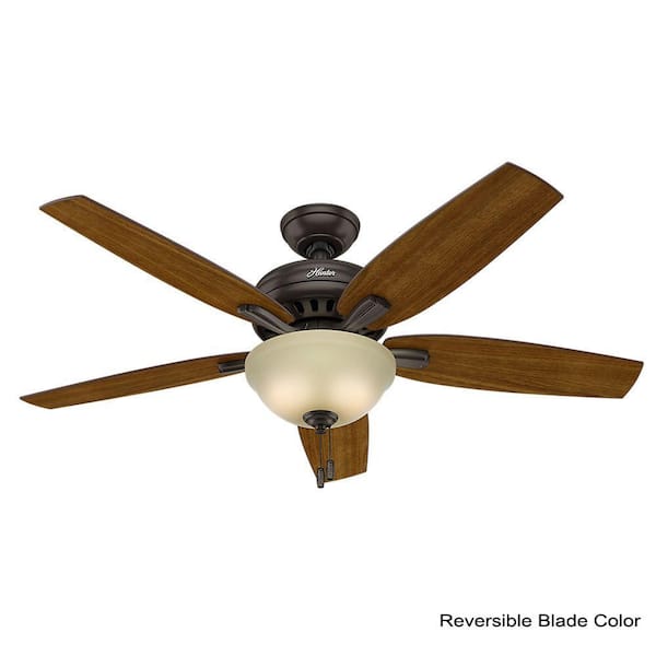 Newsome 52 in. Indoor Premier Bronze Bowl Light Kit Ceiling Fan