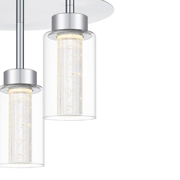 Jade 14 in. Polished Chrome LED Flush Mount