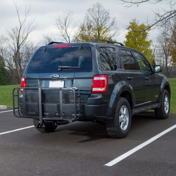 500 lbs. 48 in. L Steel Basket Folding Cargo Carrier