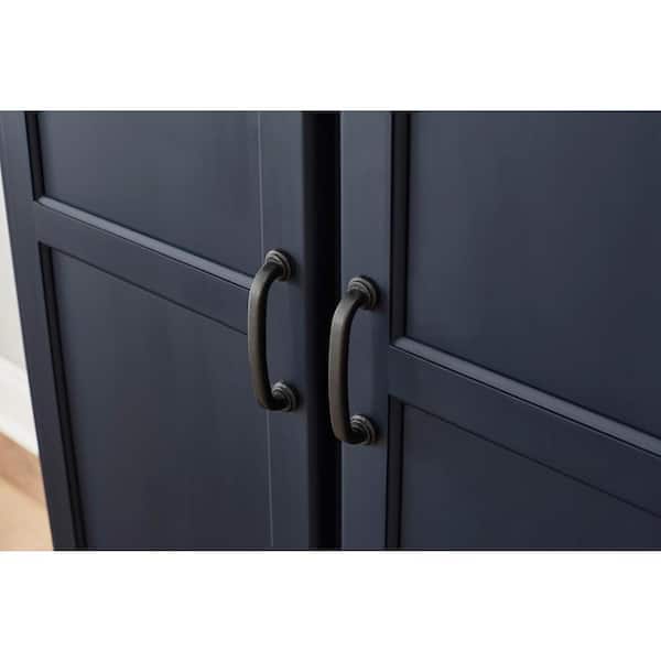 Midnight Blue Wood Kitchen Pantry (30 in. W x 47 in. H)