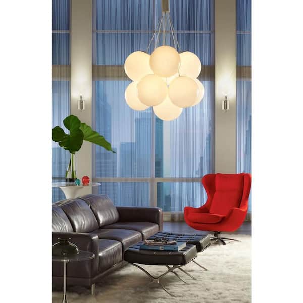 Hanging Globe 1-Light White Pendant