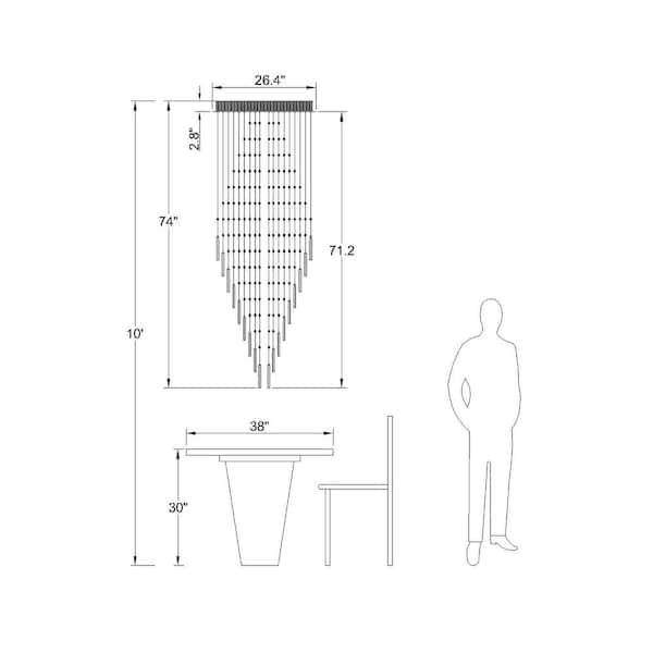 Albany 10 -Light Crystal Tiered Chandelier