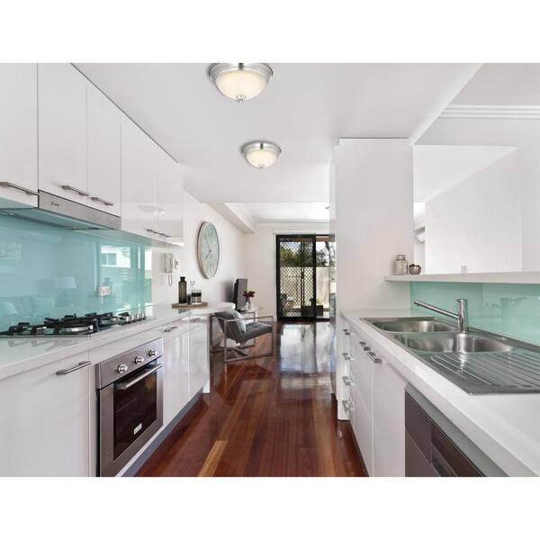 60-Watt Brushed Nickel Integrated LED Flush Mount