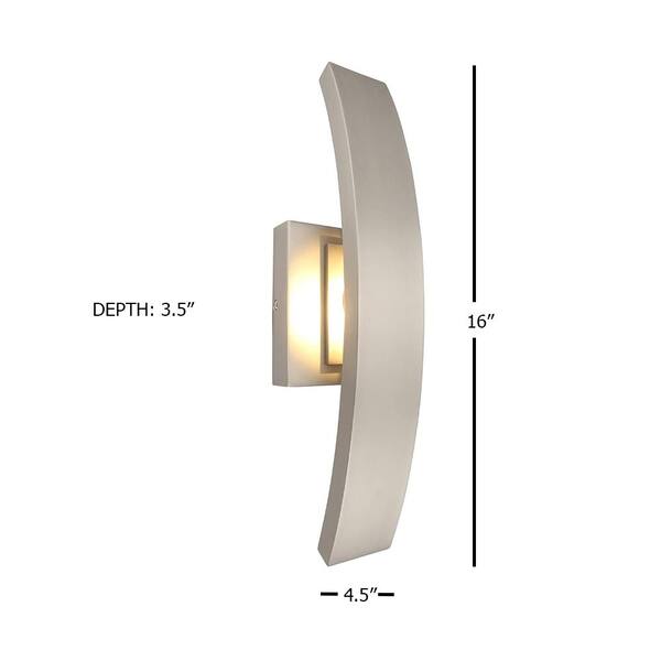 Marian 14 in. 1 Light Brushed Nickel Weather Resistant Integrated LED Flush Mount Ceiling Light 1 Pack