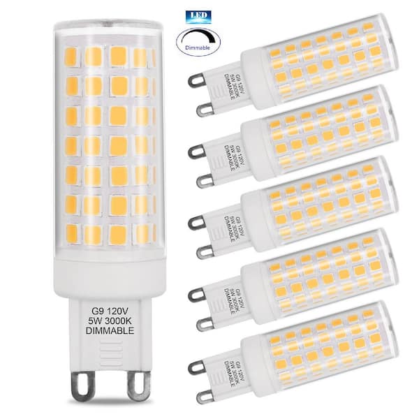 3000K 40-Watt Equivalent G9 Dimmable LED Light Bulb (Set of 6)