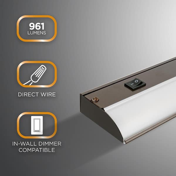 ProWire Direct Wire 24 in. LED Oil-Rubbed Bronze Under Cabinet Light
