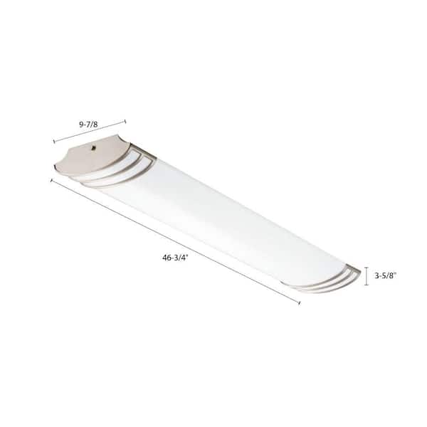 FMLFUTL 4 ft. 37-Watt Brushed Nickel Integrated LED Linear Flush Mount