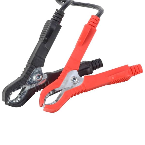 4.5 ft. 12-Volt Car-To-Car Battery Charger with Self-Resetting Circuit Breaker and Heavy-Duty Nickel Plated Clamps