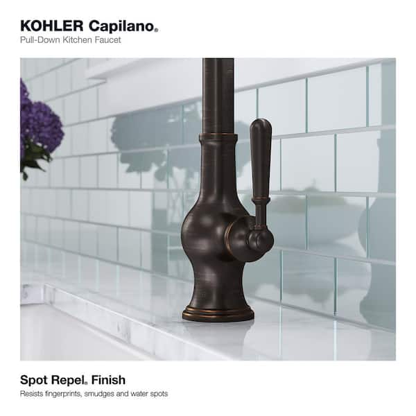Capilano Single-Handle Pull-Down Sprayer Kitchen Faucet with Boost Technology in Oil-Rubbed Bronze