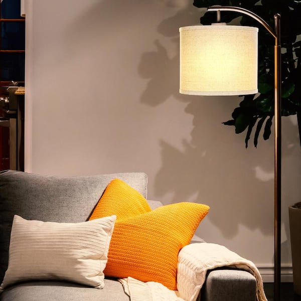 Montage 62 in. Bronze LED Arc Floor Lamp