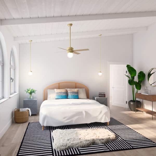 Hepburn 1 Light Modern Gold Brass Pendant Bedroom Light