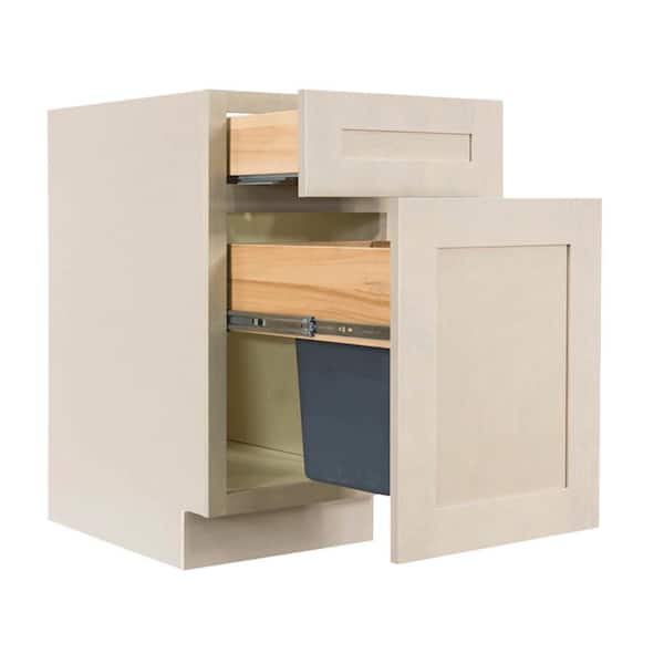 Lancaster Shaker Assembled 18x34.5x24 in. Base Wasket Cabinet in Stone Wash