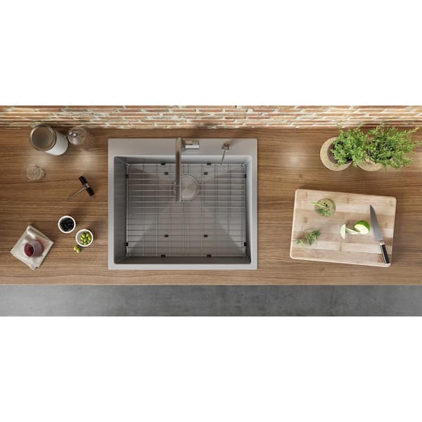 Tirana-Pro 16-Gauge Stainless Steel 21 in. x 20 in. Single Bowl Drop-In Kitchen Sink