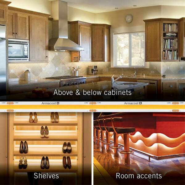 RibbonFlex 16 ft. (5M) Home Continuous (COB) LED Tape Light Kit with Remote