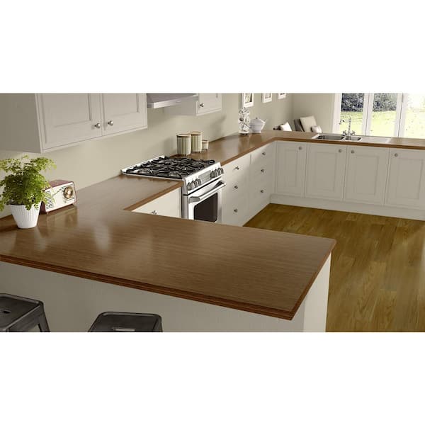 4 ft. x 8 ft. Laminate Sheet in RE-COVER Asian Sun with Premium Linearity Finish