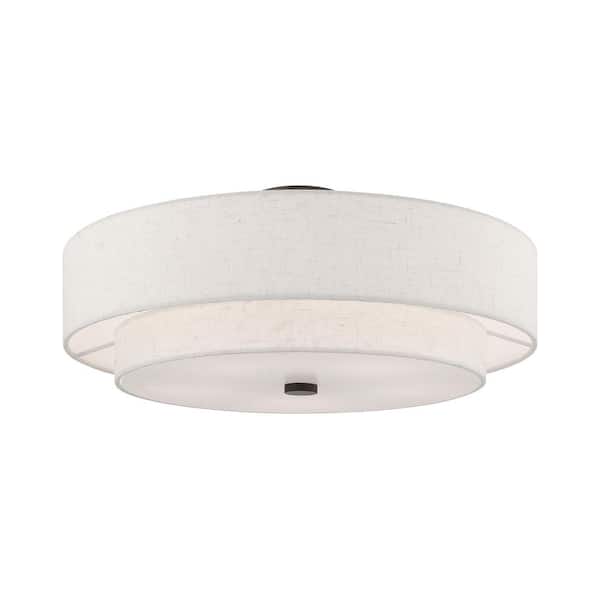 Somerhill 5 Light English Bronze Semi Flush Mount