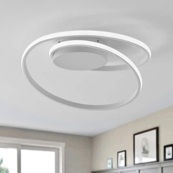 18.11 in. 1-Light Modern Linear Integrated LED Flush Mount Ceiling Lighting Fixtures