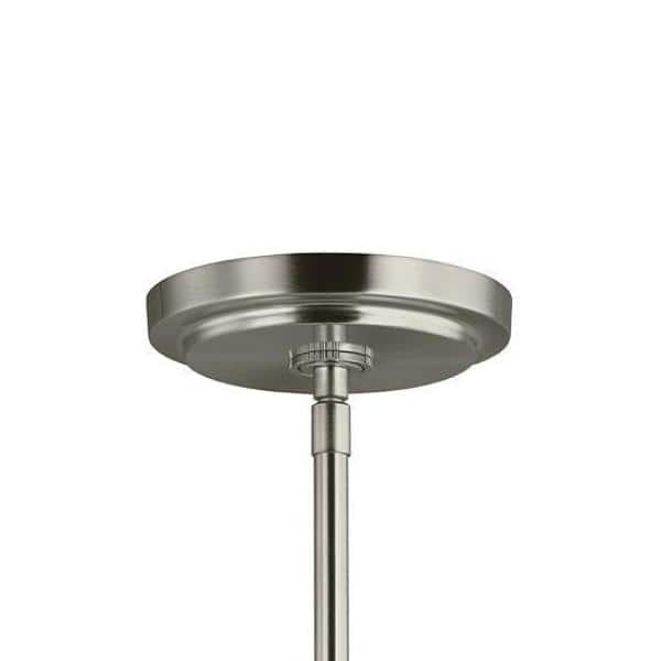 Belton 5.375 in. W. 1-Light Brushed Industrial Nickel Hanging Pendant