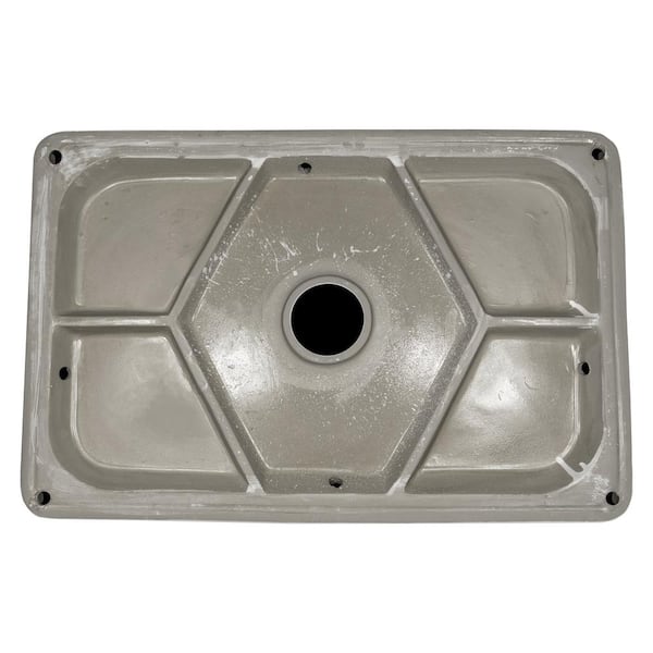 29.87 in. Undermount Single Bowl White Fireclay Kitchen Sink with Strainer Baskets