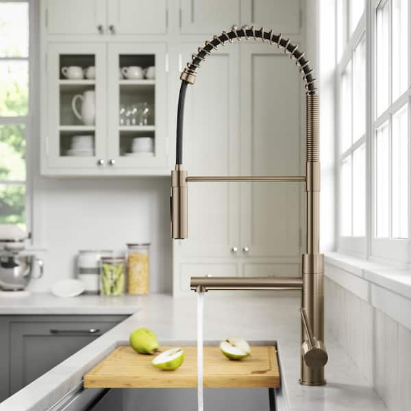 Artec Pro Pull-Down Single Handle Kitchen Faucet with Pot Filler in Spot Free Stainless Steel