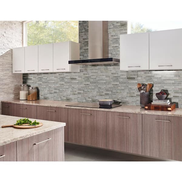 Savoy Interlocking 12 in. x 12 in. x 8mm Glass Mesh-Mounted Mosaic Tile (10 sq. ft. / case)