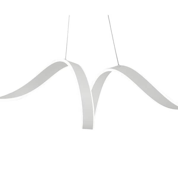 Copenhagen 45-Watt Integrated LED White Chandelier