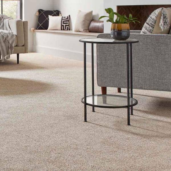 Hanville  - Linen - Beige 27 oz. SD Polyester Loop Installed Carpet