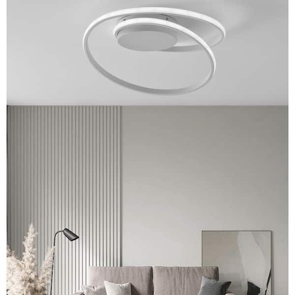 18.11 in. 1-Light Modern Linear Integrated LED Flush Mount Ceiling Lighting Fixtures