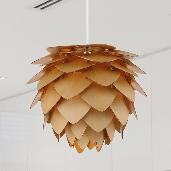 Kaliko 60-Watt 1-Light Kula Wood Kula Wood Pendant