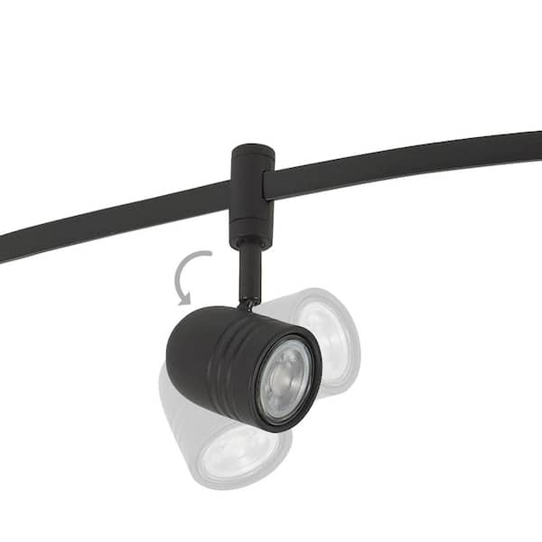 8 ft. Bronze 5-Light LED Flex Track Lighting Kit with Metal Shades