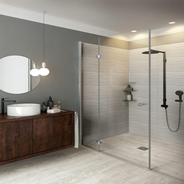 Aqua White 3D 12 in. x 22 in. Ceramic Wall Tile (12.83 sq. ft./Case)