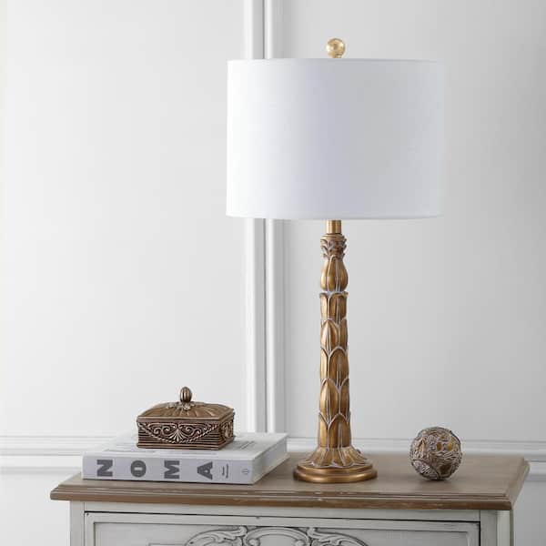 Blanche 28.7 in. Antique Gold Resin LED Table Lamp