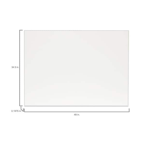 48 in. W x 34.5 in. H End Panel in Satin White