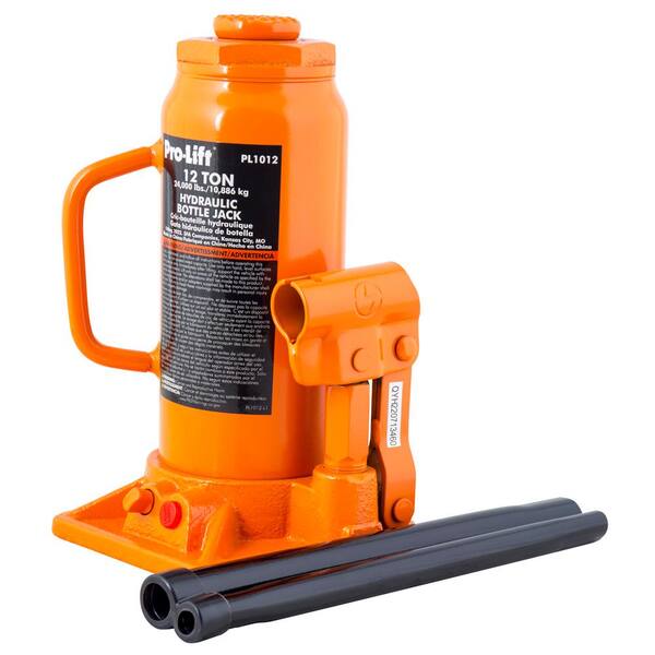 12-Ton Hydraulic Bottle Jack with Pump Handle
