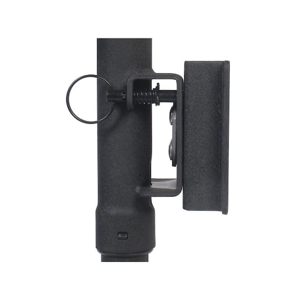 Blackout 2000 lbs. Signature Black Wrinkle Powder Coat Side Wind Swivel Mount Jack 15 in. Travel
