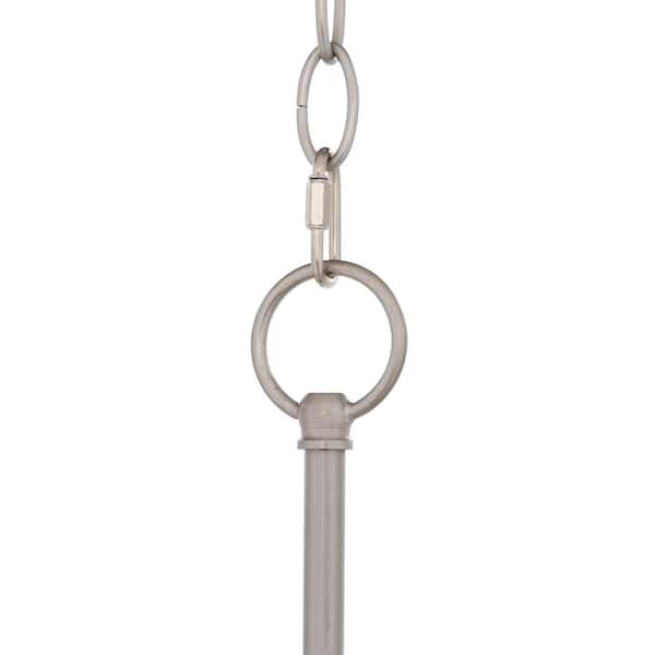 Boswell Quarter 5-Light Brushed Nickel With Weathered Wood Accents Coastal Linear Island Chandelier Bulbs Included