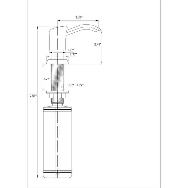 Curved Nozzle Kitchen Soap Dispenser in ABS Chrome