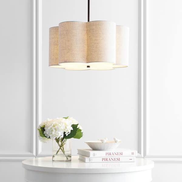 Heather 20 in. 4-Light Oil Rubbed Bronze Adjustable Metal LED Pendant