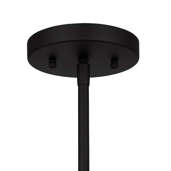 Mullins 6.75 in. 1-Light Coal Mini Pendant Hanging Light, Kitchen Pendant Lighting