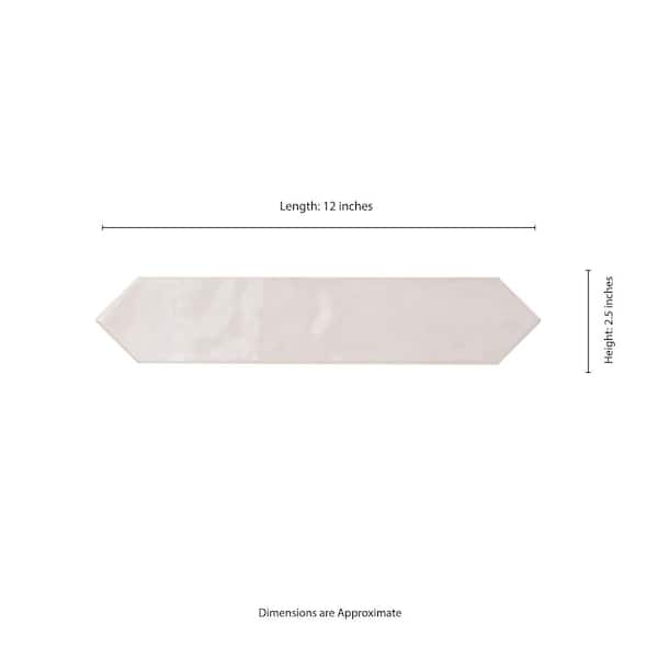 Lakeview Dove Picket 2.5 in. x 13 in. Glossy Ceramic Wall Tile (12.21 sq. ft./Case)