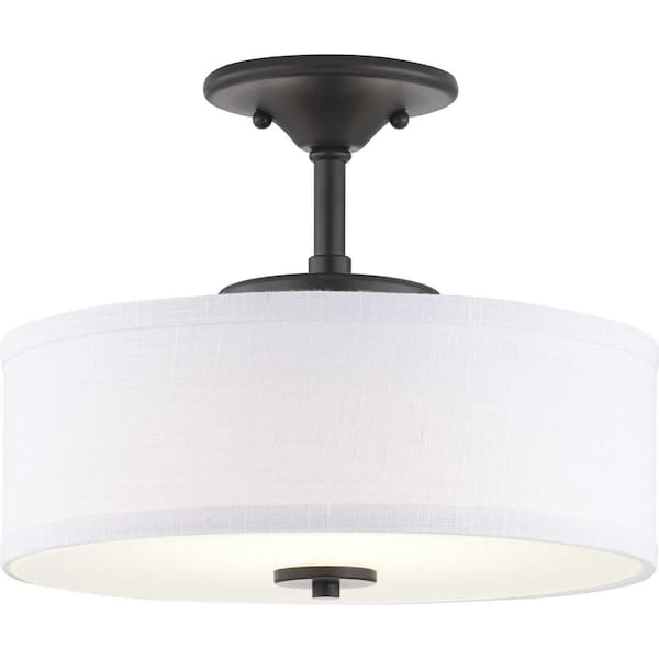 Inspire Collection Graphite Integrated LED Semi-Flush Mount