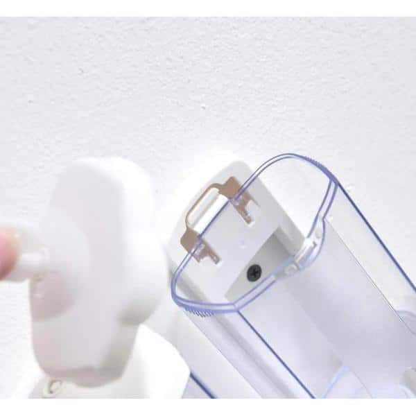 Double 370 ml Wall Mount Soap and Shampoo Dispensers in White