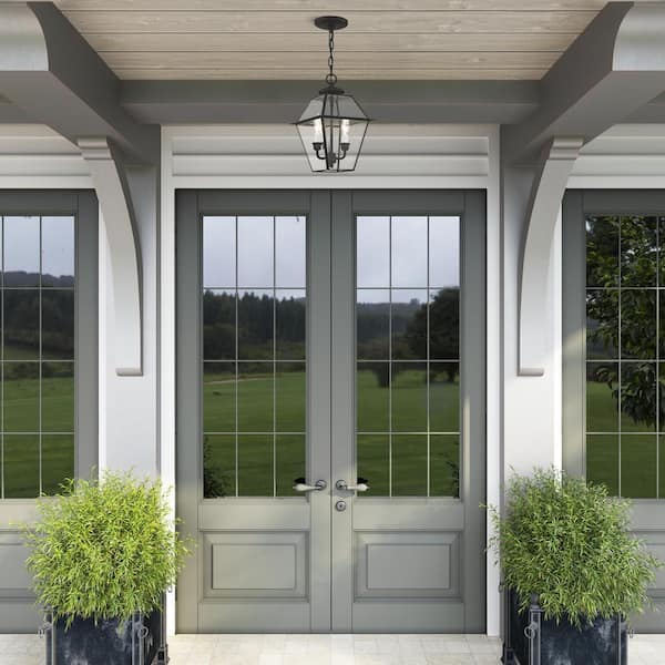 Westover 2 Light Black Outdoor Pendant Lantern