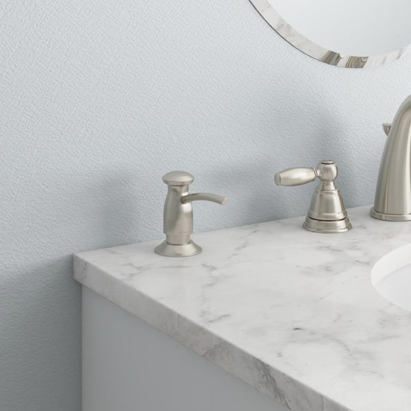 Transitional Design Soap/Lotion Dispenser in Vibrant Brushed Nickel