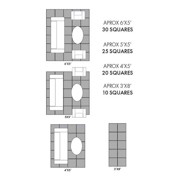 DIP Residential/Commercial Manzanilla Green 19.7 in. x 19.7 Loose Lay Carpet Tile (4 Tiles/Case) 10.7 sq. ft.